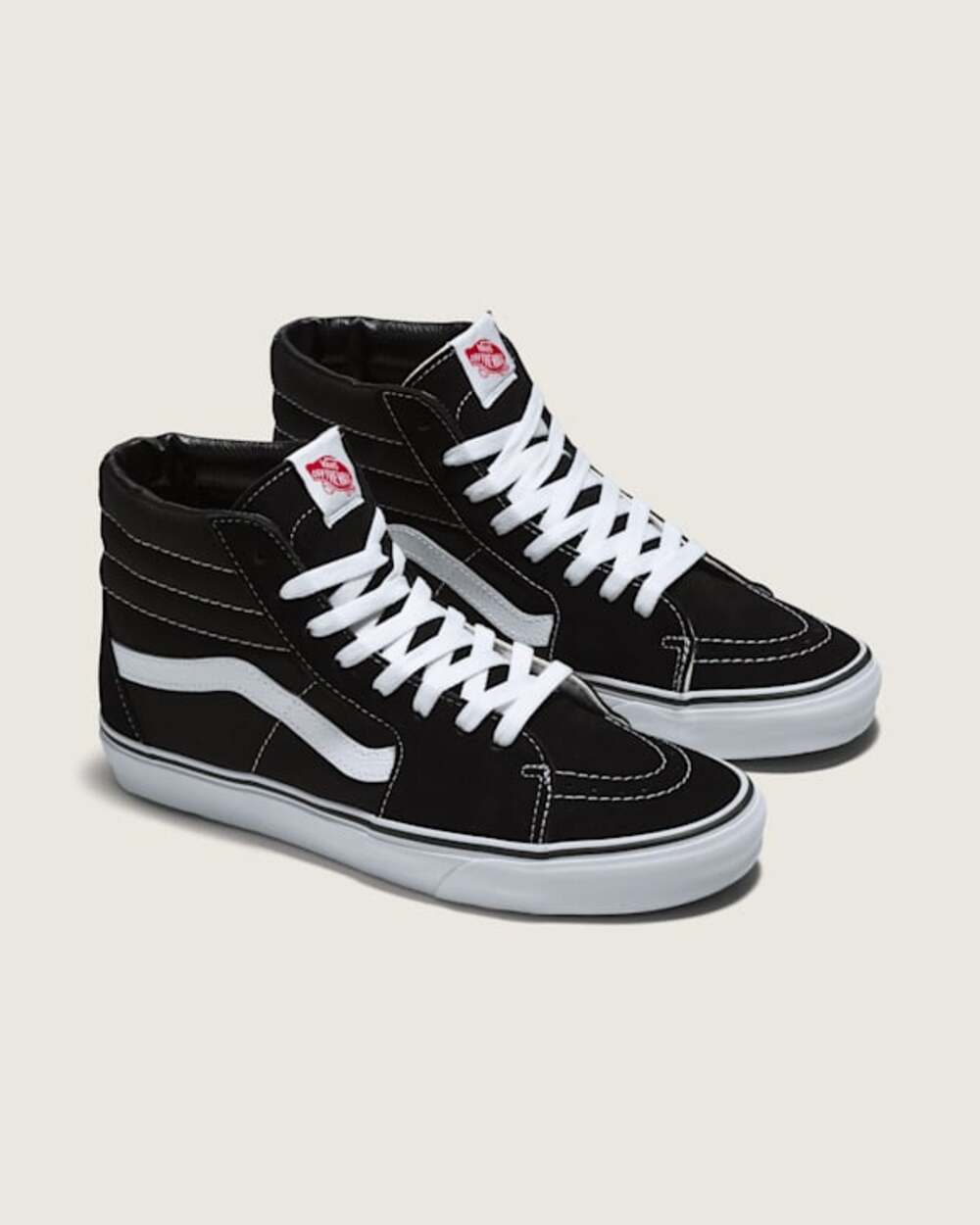 Vans Sk8-Hi Black/Black/White Classics Shoe Mens 7.5